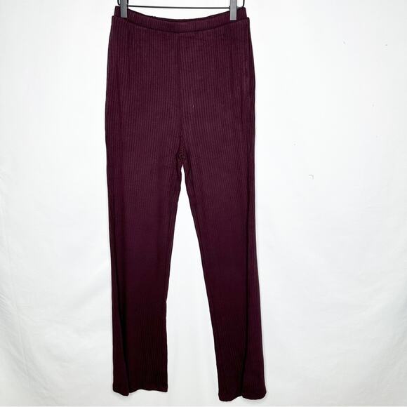 n:PHILANTHROPY Burgundy Ribbed Pants NWT in Medium - Picture 1 of 4